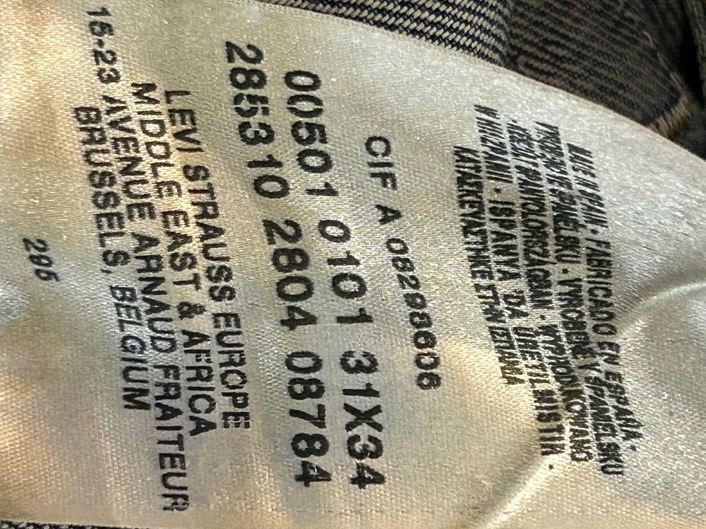 Levi’s 501 Custom W31 – Made in Spain (código 295)