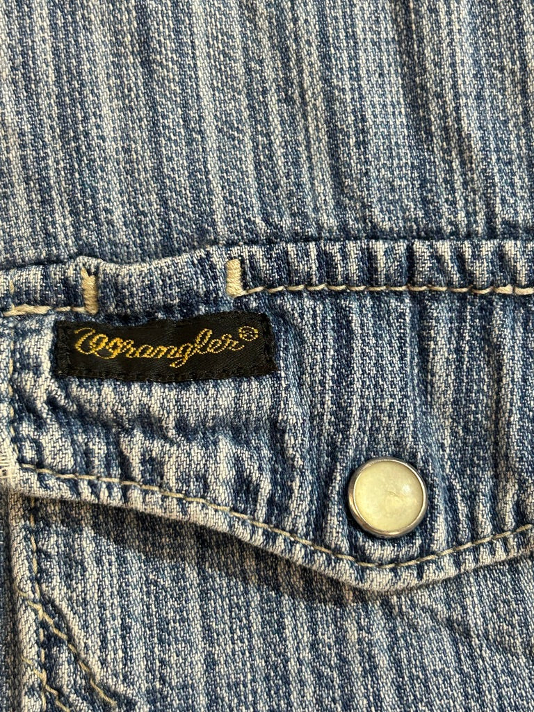 Wrangler Western Shirt L – Vintage Denim with Character