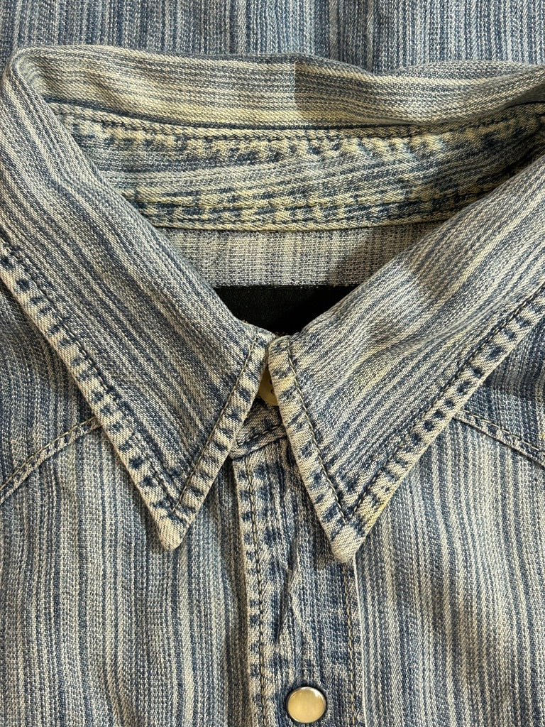 Wrangler Western Shirt L – Vintage Denim with Character