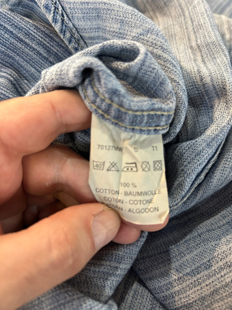 Wrangler Western Shirt L – Vintage Denim with Character