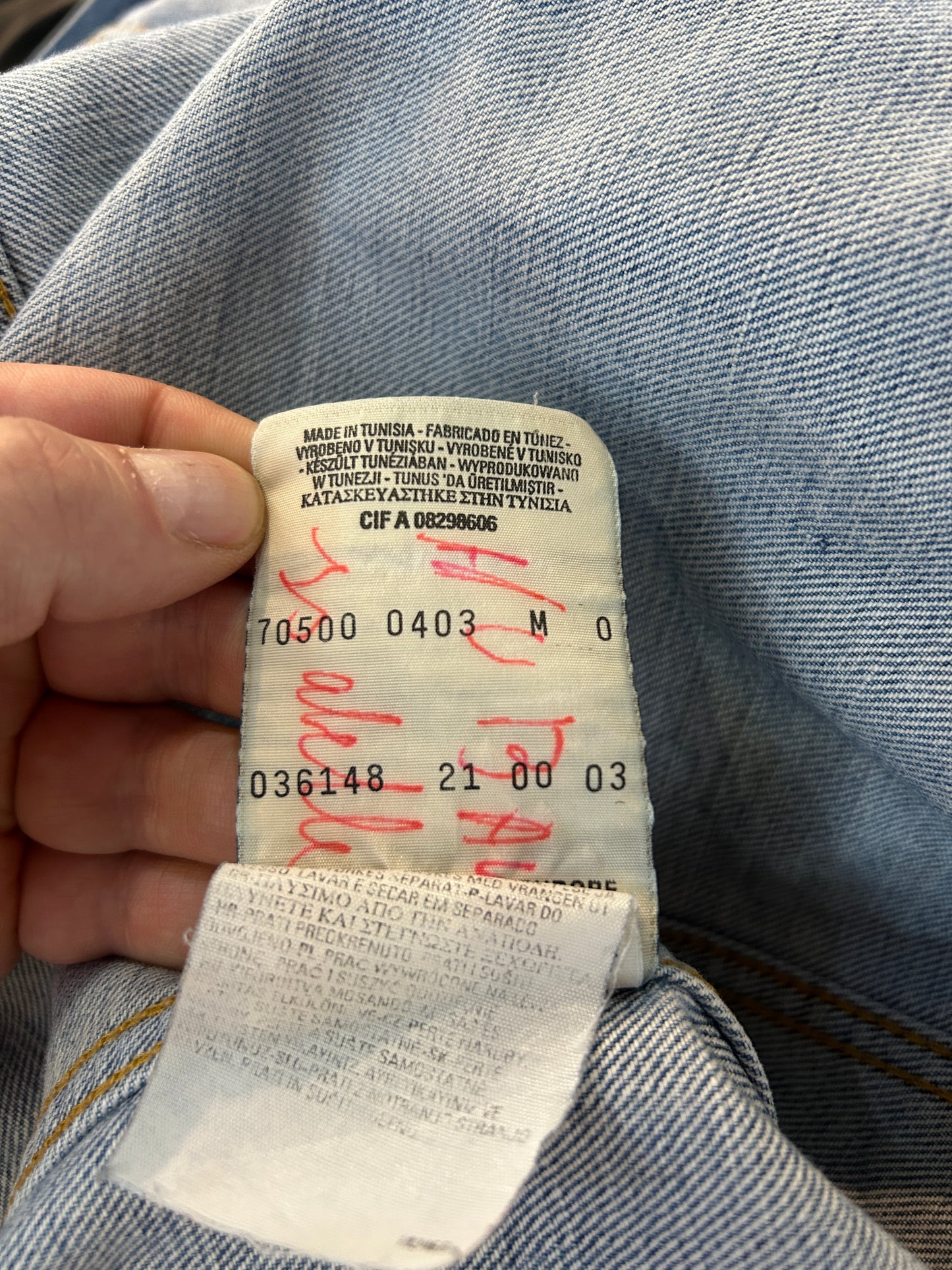 Levi’s Trucker 70500 (año 2000) – Talla M – Made in Túnez